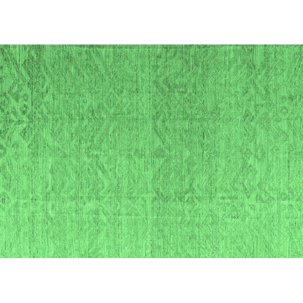 Gracie Oaks Rosslynn Machine Woven / Power Loomed Green Machine Washable Rug Wayfair Canada